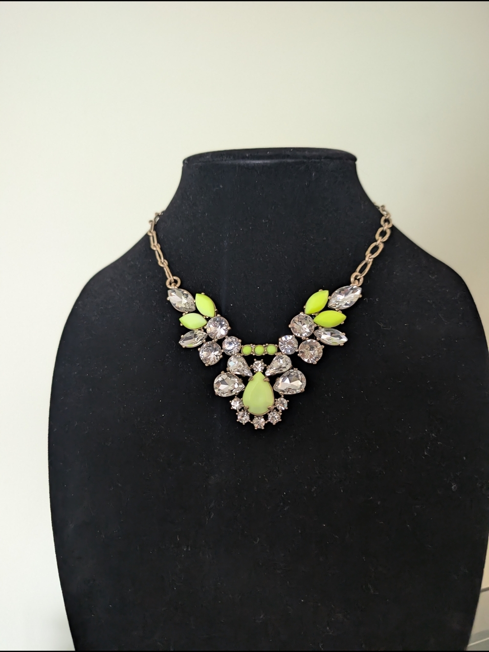 Lime Green Crystal Statement Necklace - Women Jewelry J Crew